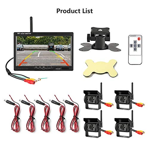 Backup Camera - Night vision Wireless 420 TVL + Monitor - 7 Inches