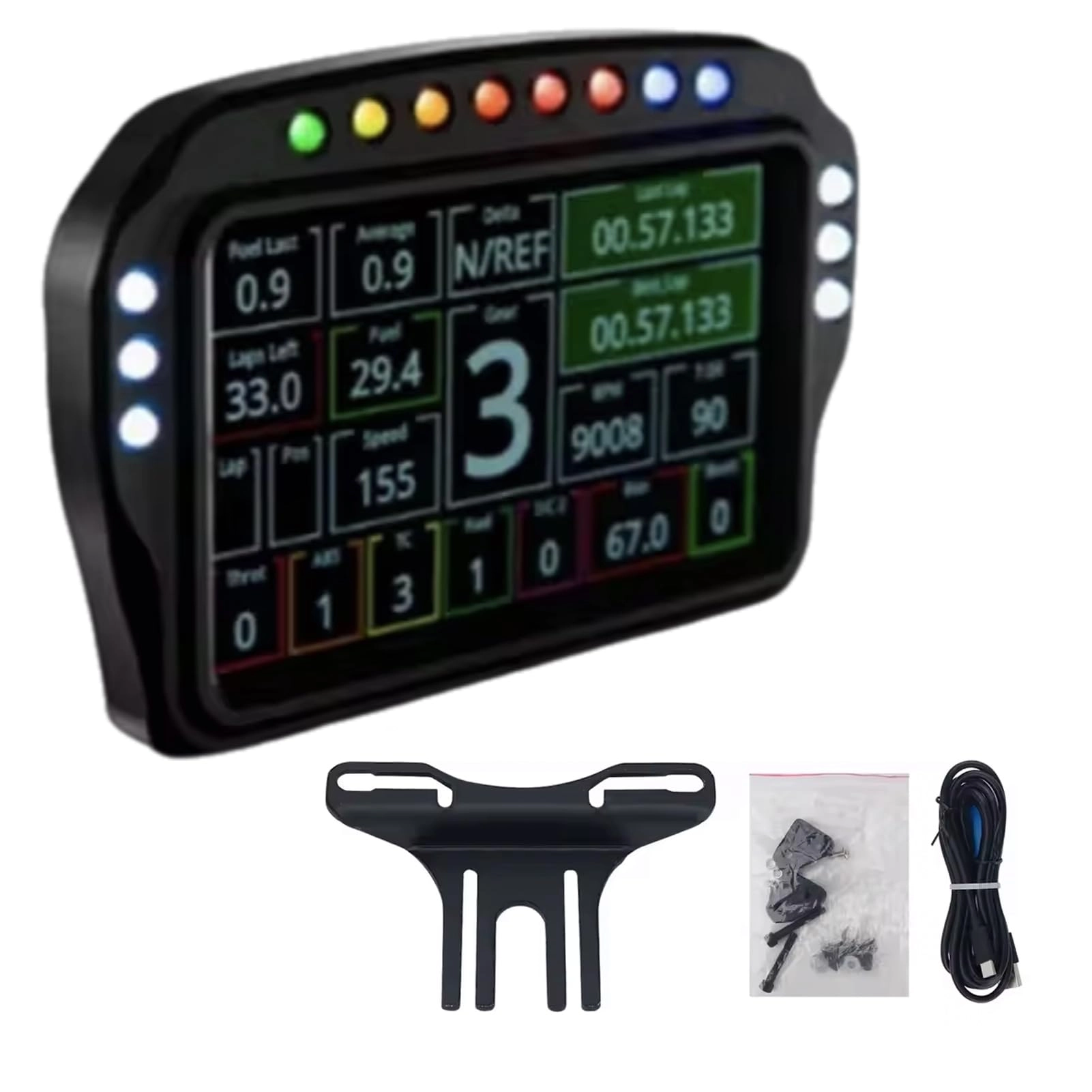 benshuuk Racing Simulator LCD Dashboard Add-on - Logitech/Thrustmaster/MOZA