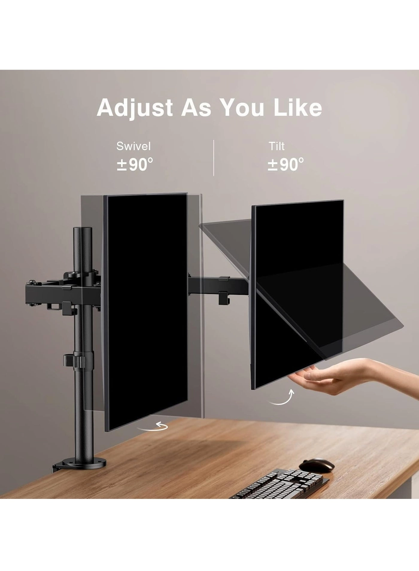Dual Monitor Desk Mount Stand - 2