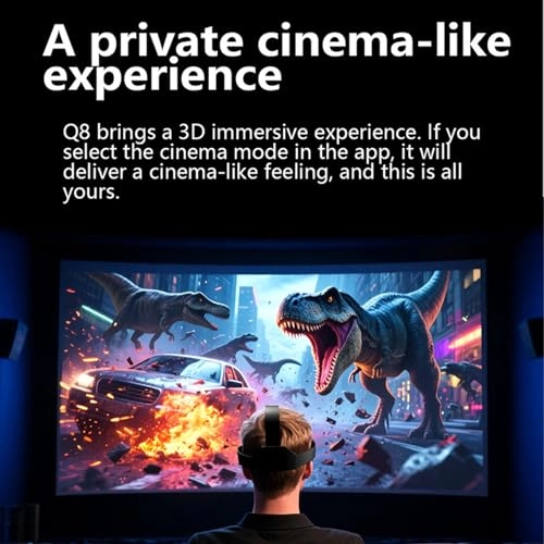 3D VR Glasses - 120° FOV Bluetooth Controller