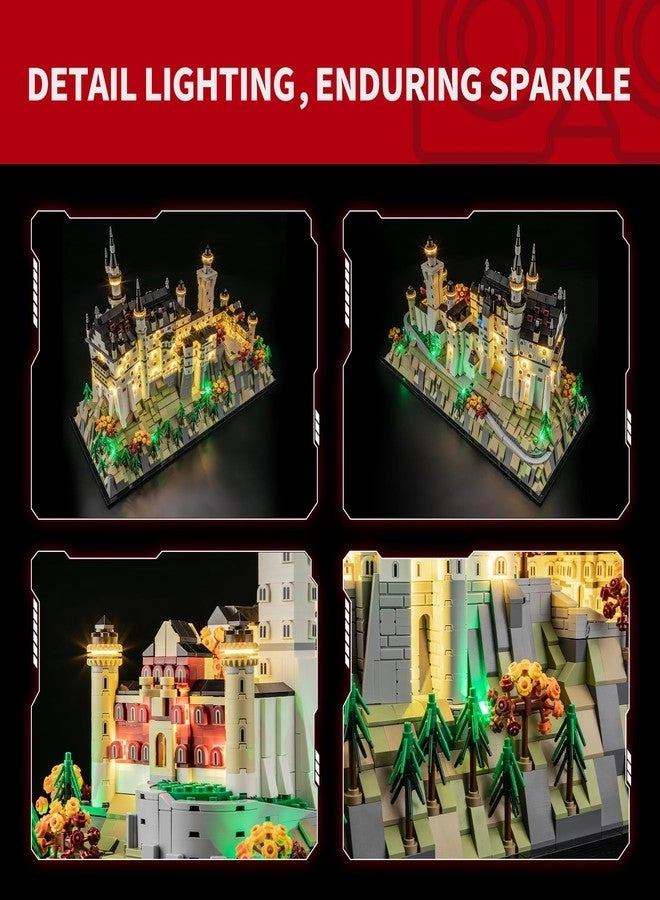 2.0 Light Kit - Compatible with Lego Architecture Neuschwanstein Castle 21063 LED Lighting Kits Cable-Hiding Tech
