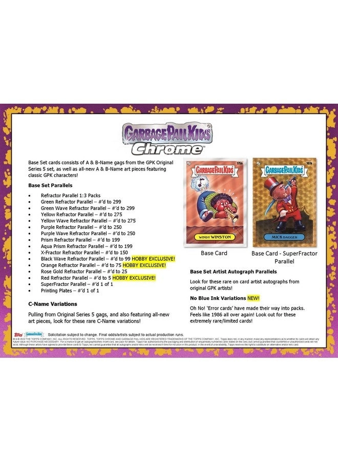 Garbage Pail Kids Chrome Series 5