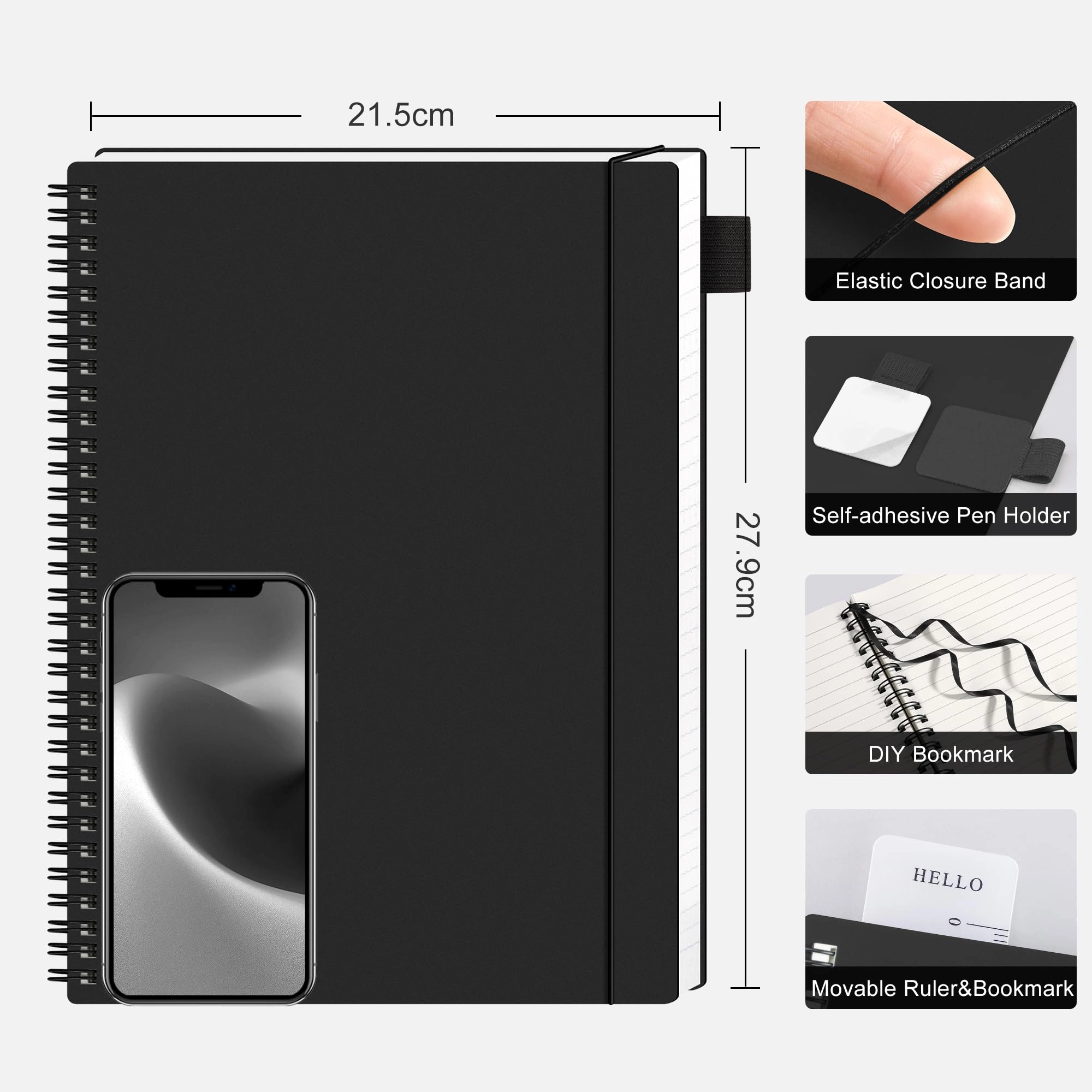 Notebook A4 Spiral - Lined 55 Sheets