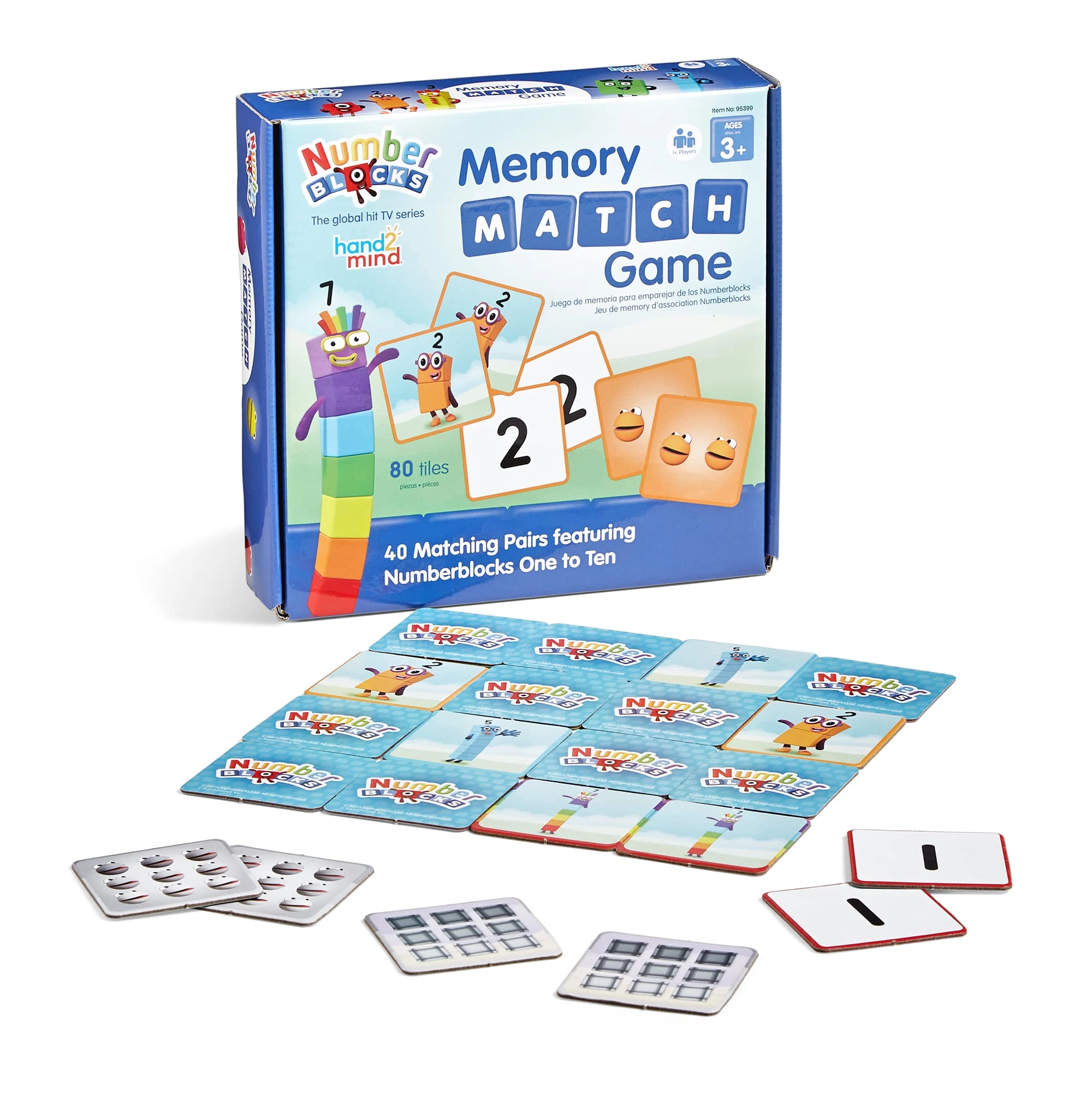 hand2mind Numberblocks Memory Match Game - 3-5 80 pieces