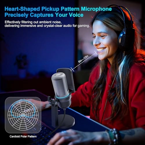 JV908 USB+3.5mm-Mini-Jack Microphone