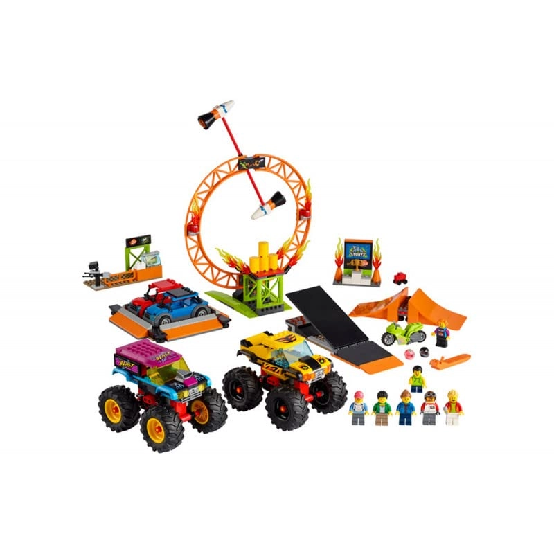 City Stuntz Stunt Show Arena (60295) - 7 minifigures flywheel-powered motorbike