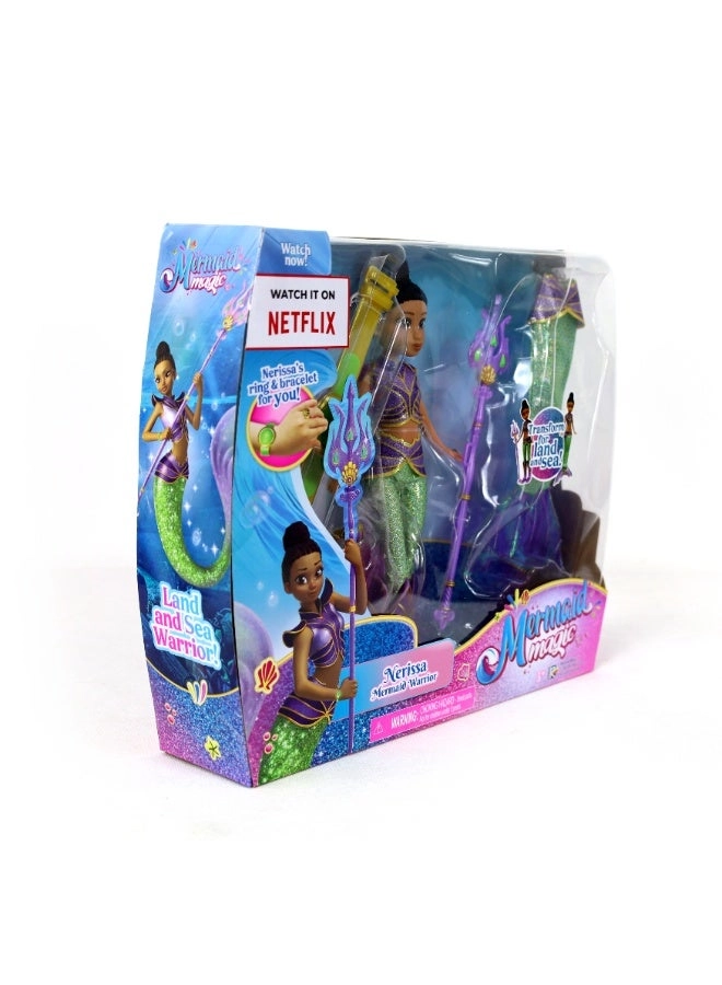 Nerissa Warrior Doll - 9-Inches Land and Sea Transformation Ages 3+