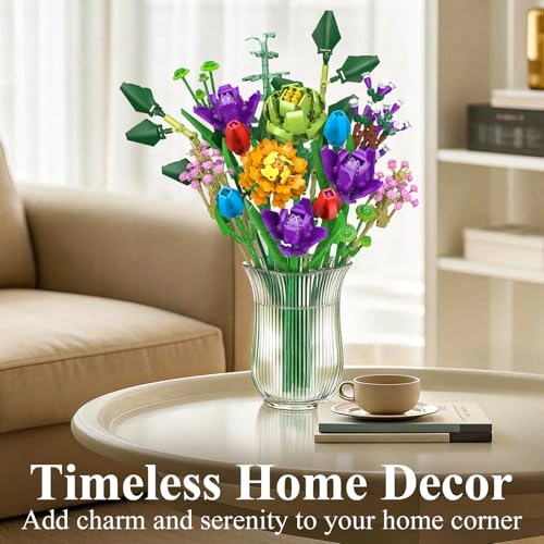Flowers Bouquet Building Set - 16 stems