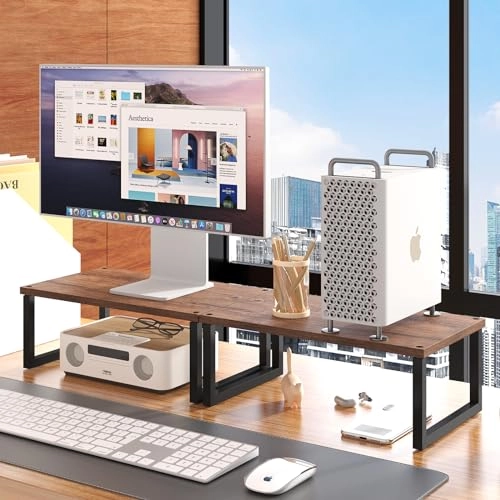 Monitor Stand Riser - 2 Pack 5.5inch Antique Brown