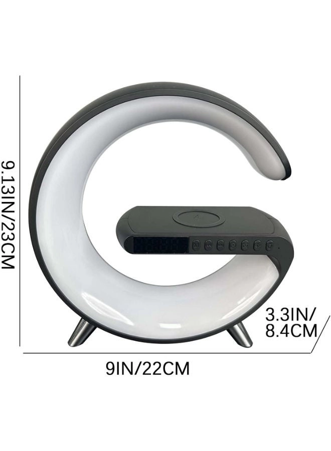 Wireless Charger Atmosphere Lamp - 4-in-1 Bluetooth Speaker Dimmable Night Light