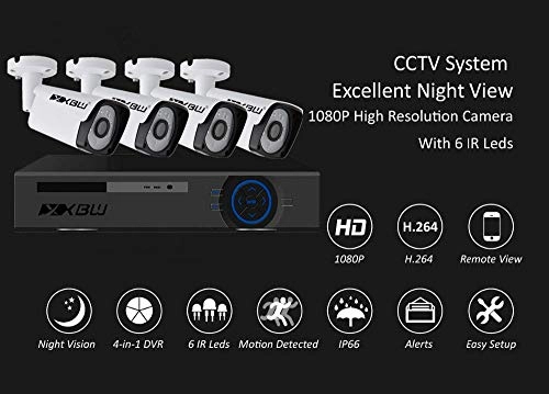 4CH DVR + Bullet Camera - 8pcs 1080P/2.0MP