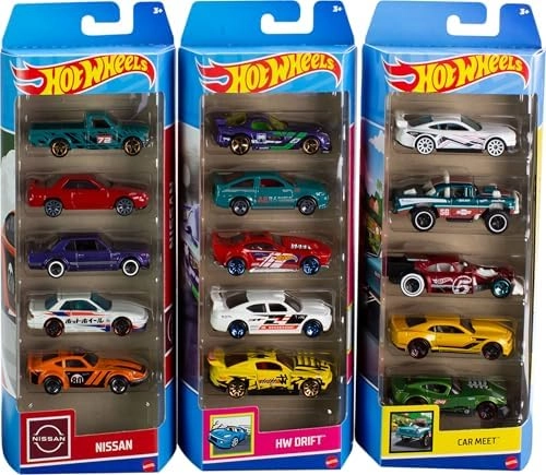 Hot Wheels Set of 15 Toy Cars or Trucks 1:64 Scale Die-Cast Vehicles