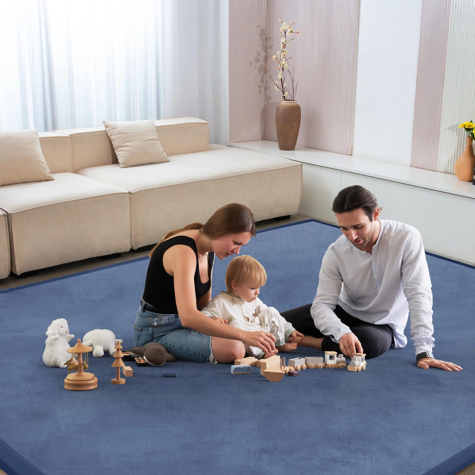 Baby Play Mat - 71"x79" Memory Foam