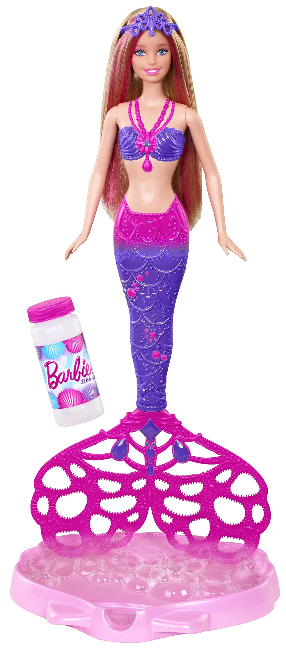Barbie Dreamtopia Bubbles n Fun Mermaid - green cherry stem tiara Ages 3+