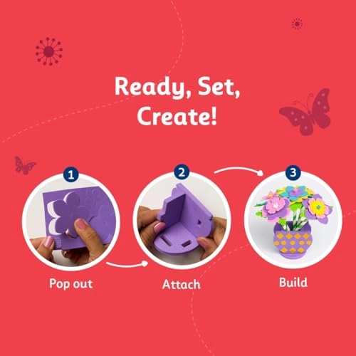 Build-n-Create Foam-Tastic Flower Bouquet Kit - 5+ years