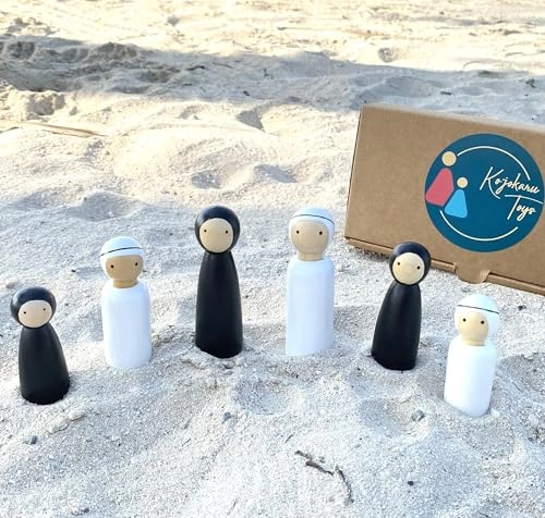 Little Emirati Family Wooden Peg Dolls Set - 36 months - 8 years 6 pieces