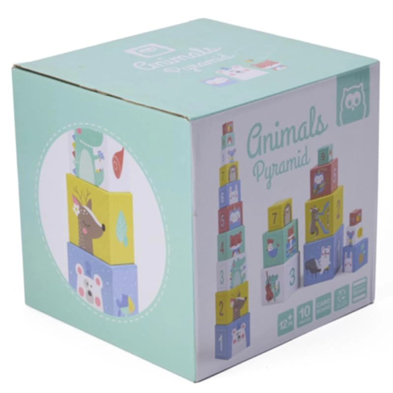 Animals Pyramid Sorting And Stacking Tower - 1+