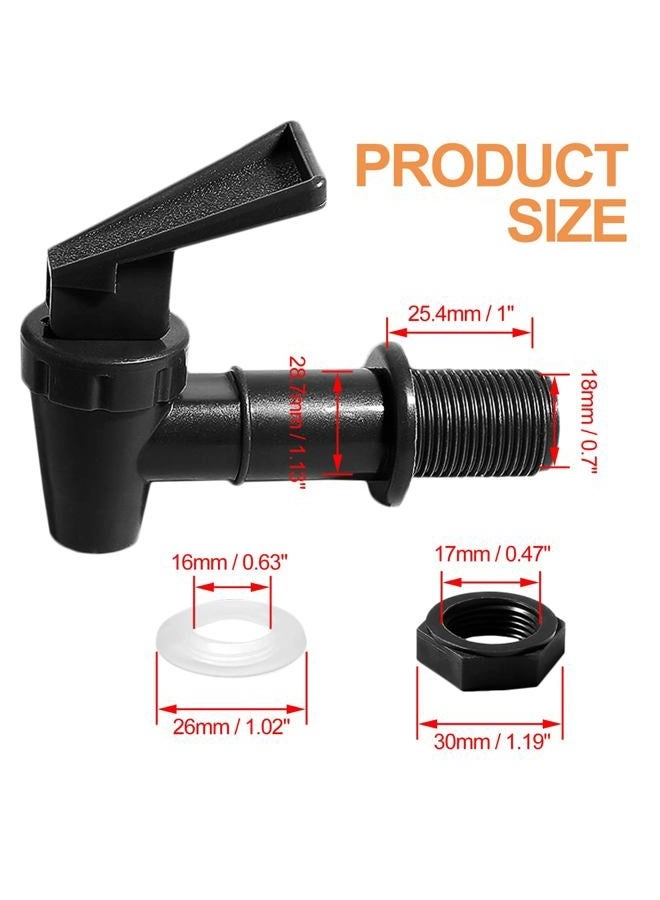 Replacement Cooler Faucet - 2pcs Black