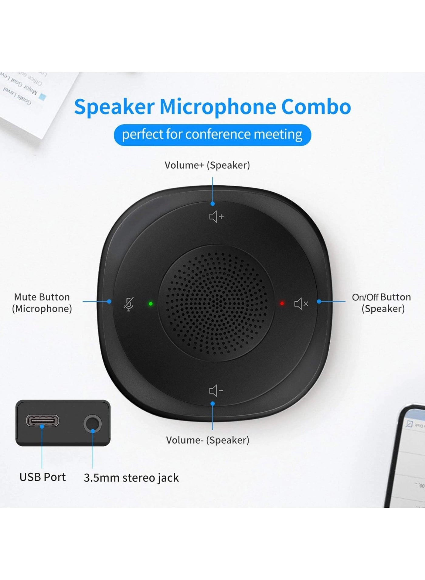 Conference Speaker and Microphone