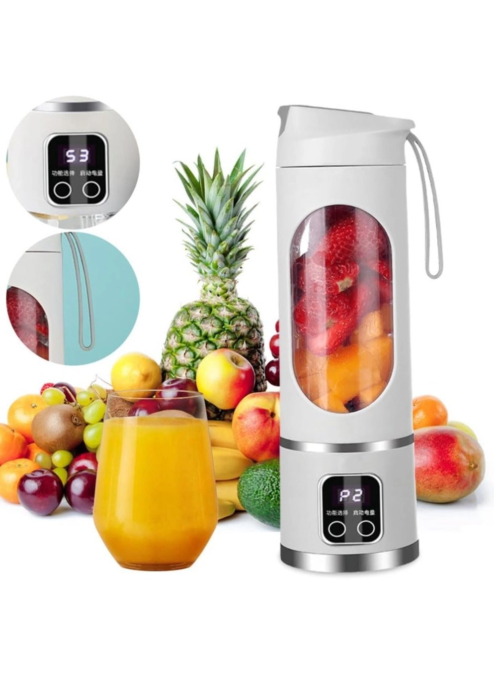 Portable Blender - USB Charging Cordless LCD Display