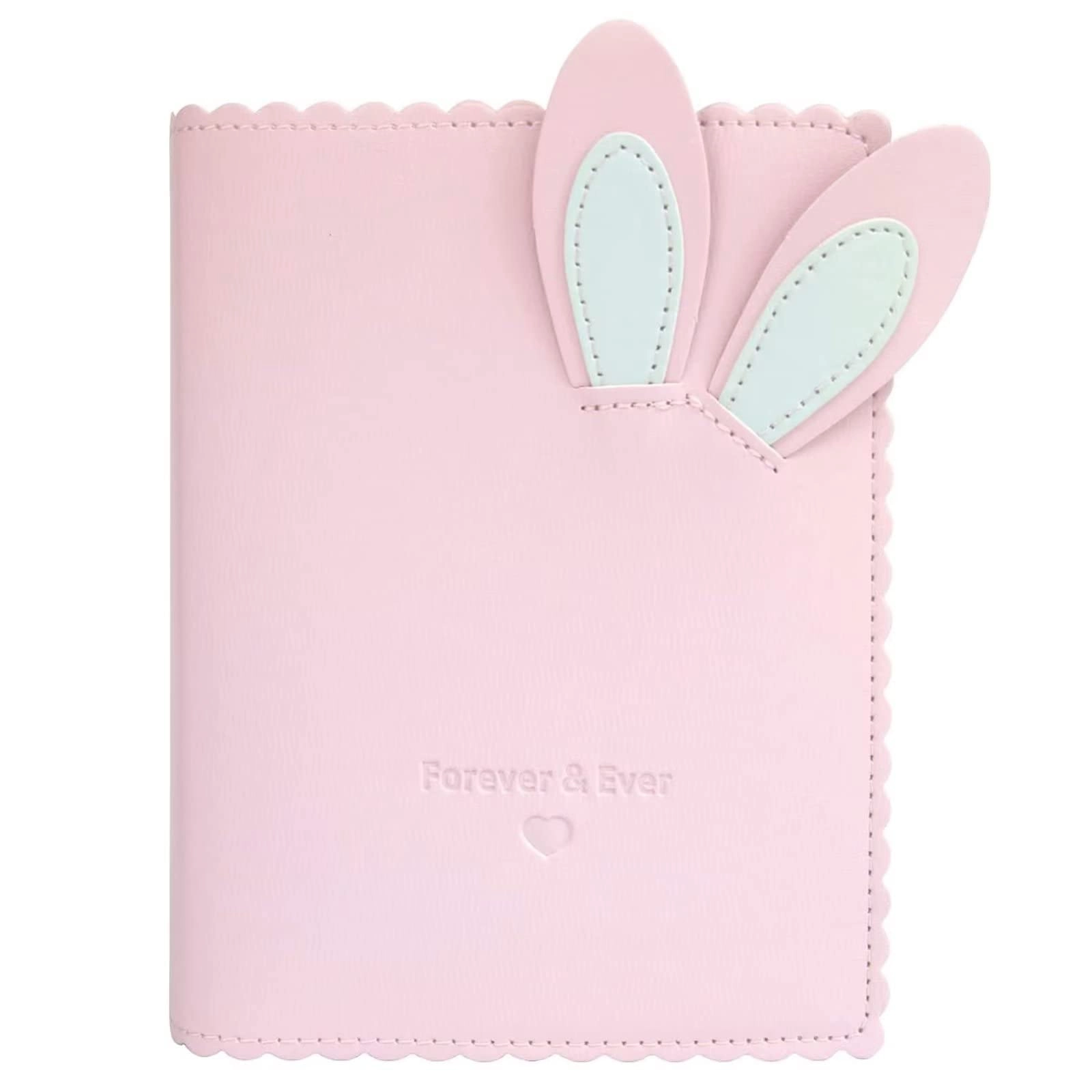 runrayay 3" 64 Pockets PU Leather Photo Album