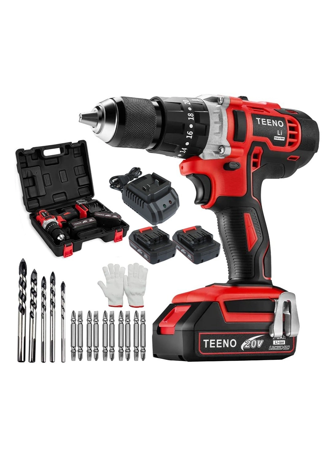 Cordless Drill Set - 2x2.0Ah