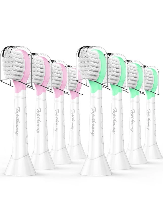 Toptheway Kids Toothbrush Heads - Compatible with Philips Sonicare Soft 8 Pack