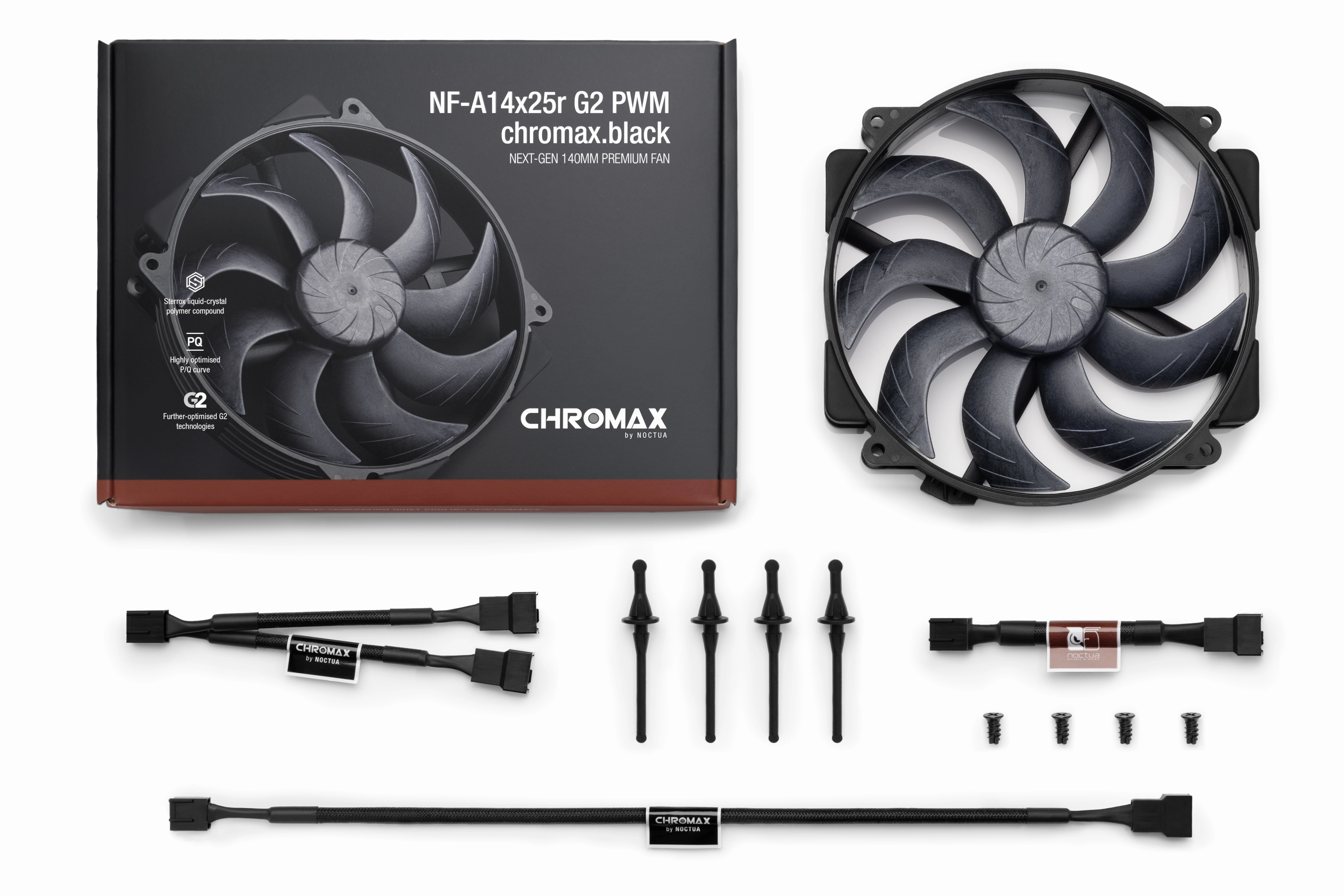 NF-A14x25 G2 PWM Sx2-PP - 2 fans 140mm