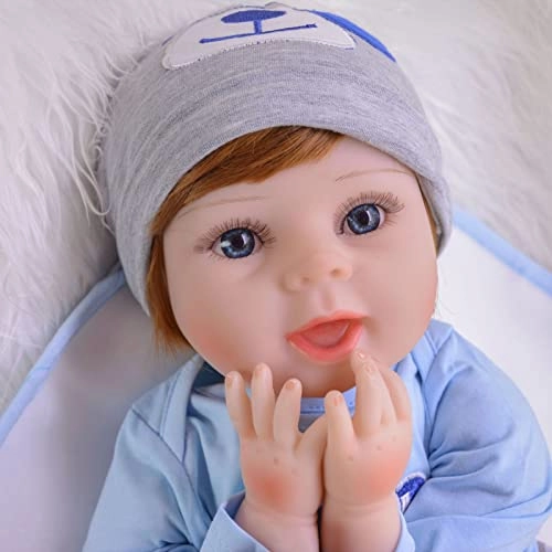 Reborn Baby Doll - 55cm Soft Silicone Limbs Cloth Body