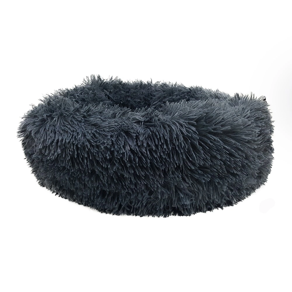 Velor Round Plush Dog Bed - 50 x 15cm