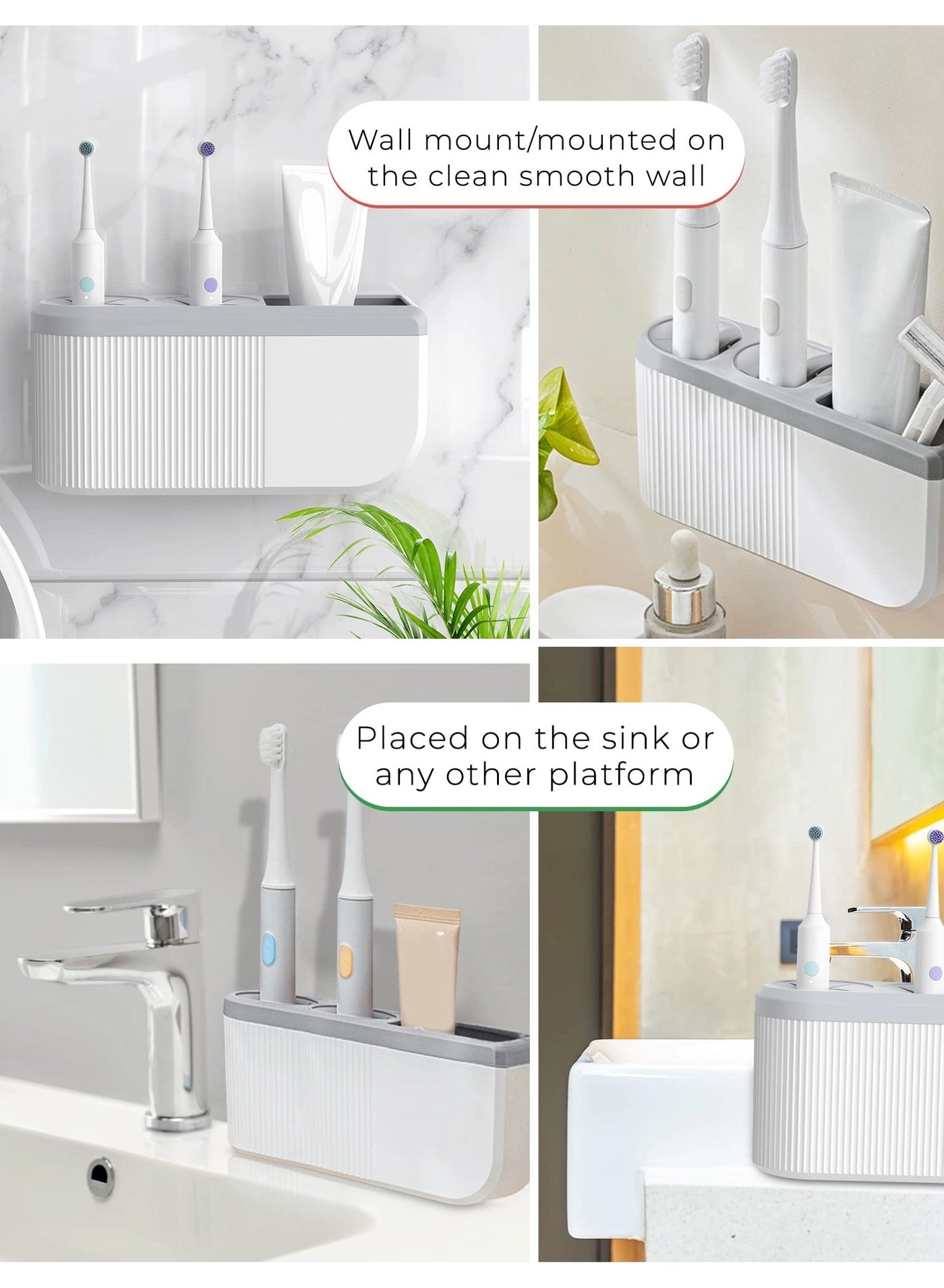 Electric Toothbrush Holder - Wall Mounted Pack