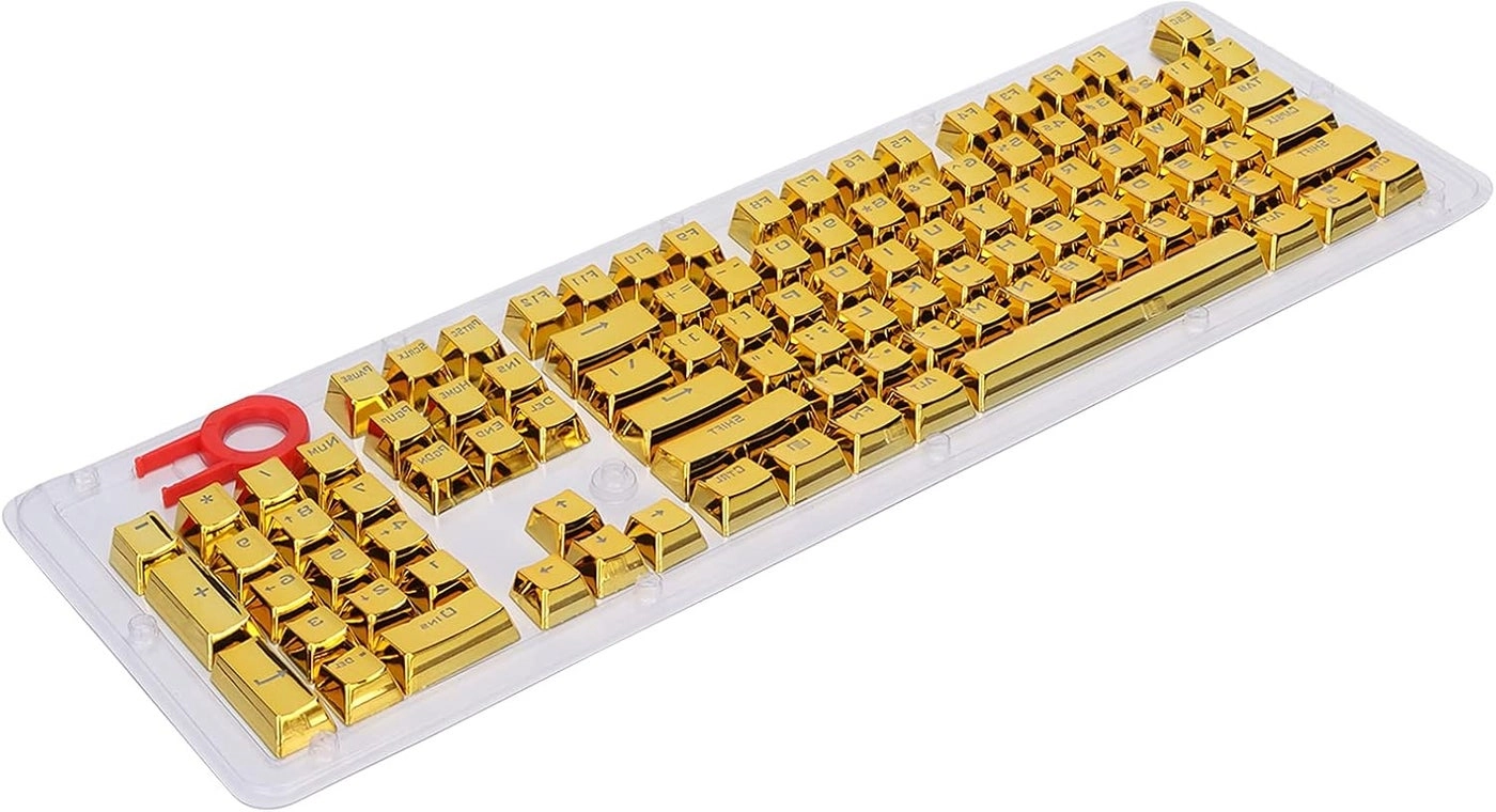cheekyglo Keycaps - 104 Keys Gold