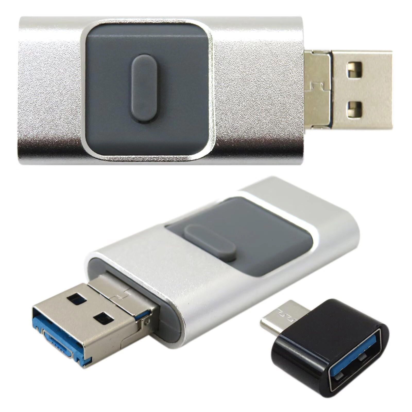 USB 3.0 Flash Drive - USB/Lightning/Type C 64GB