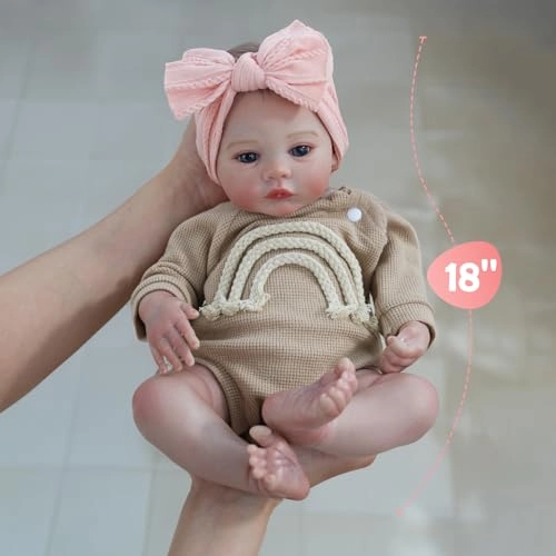 Reborn Baby Doll - 18 Inch Weighted Cloth Body Girl Ages 3+