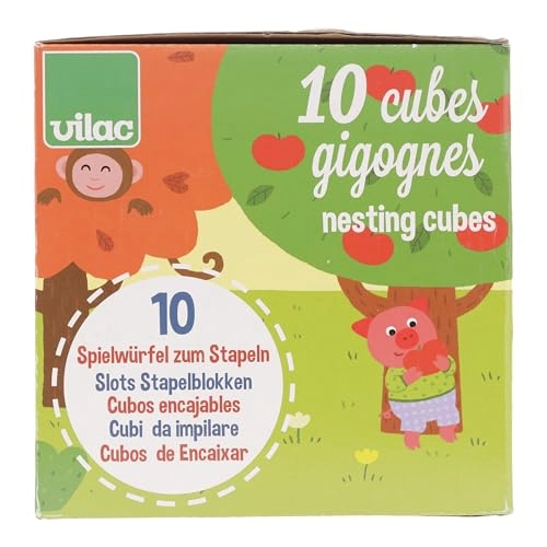 First Age Toy Nesting Cubes Melusine - 24 months and up 10 pieces