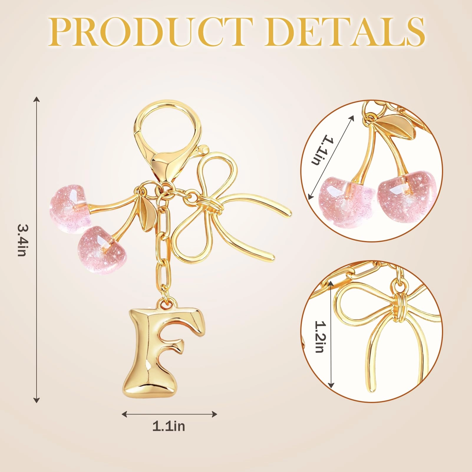 Initial P Keychain - Letter