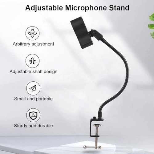 Microphone Bracket - Flexible Adjustable Clamp-on