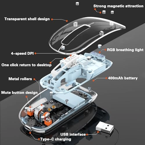 Transparent Mini Mouse - Bluetooth