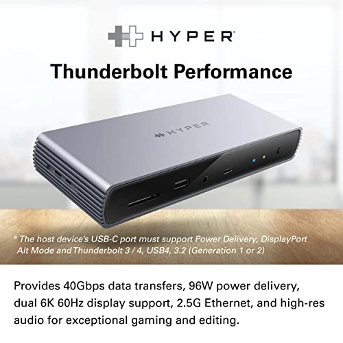 HyperDrive USB-C & Thunderbolt 4 Dock - USB-C & Thunderbolt 4 Apple and other devices