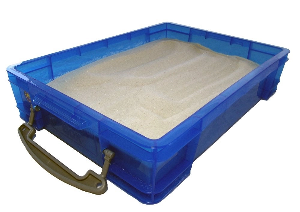 PlayTherapySupply Sand Tray - 4 Liter Portable with Lid