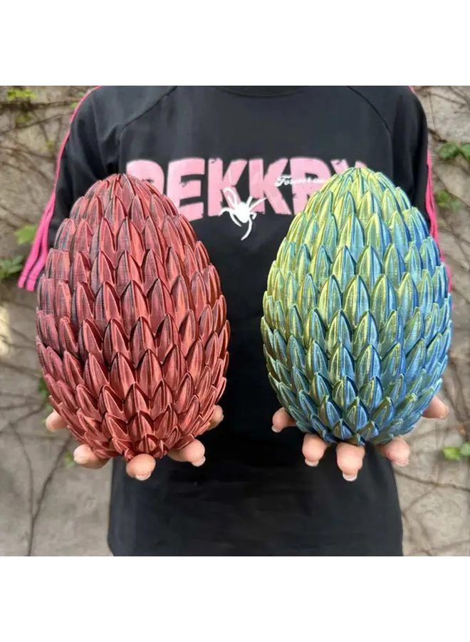 Dragon Egg - Pink Rainbow 3D Printed Movable Set