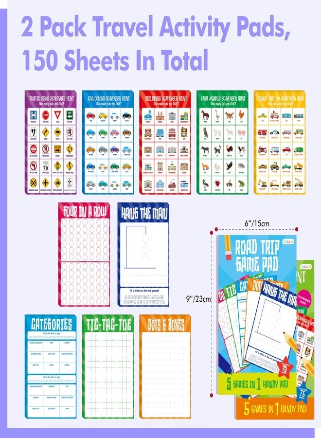 Road Trip Game Pads - Kid, Adult 10 Games Pack