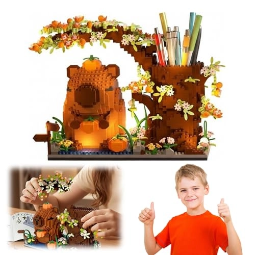 Capybara Pen Holder Building Block Set - 1880 pcs