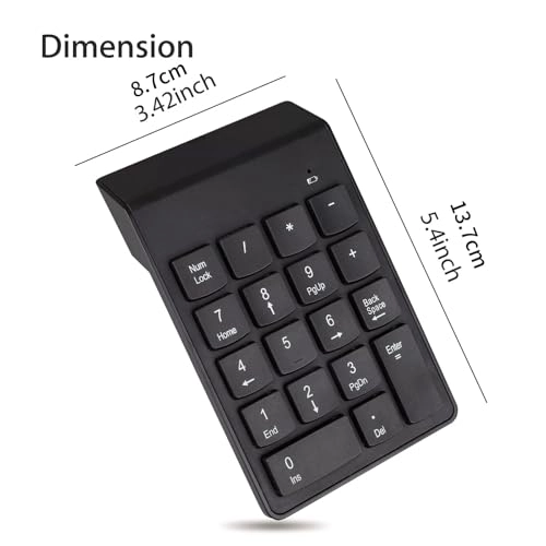 Numeric Keypad - 2.4GHz Wireless USB 18 Keys