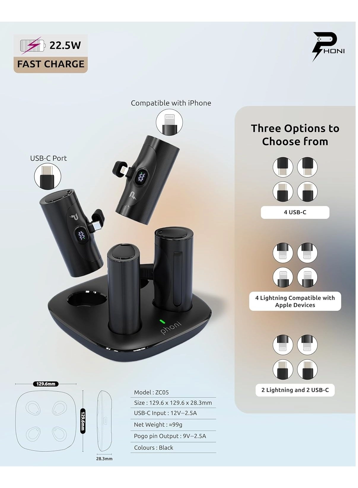4-in-1 Power Bank Station - 5000mAh 30 Watt 4