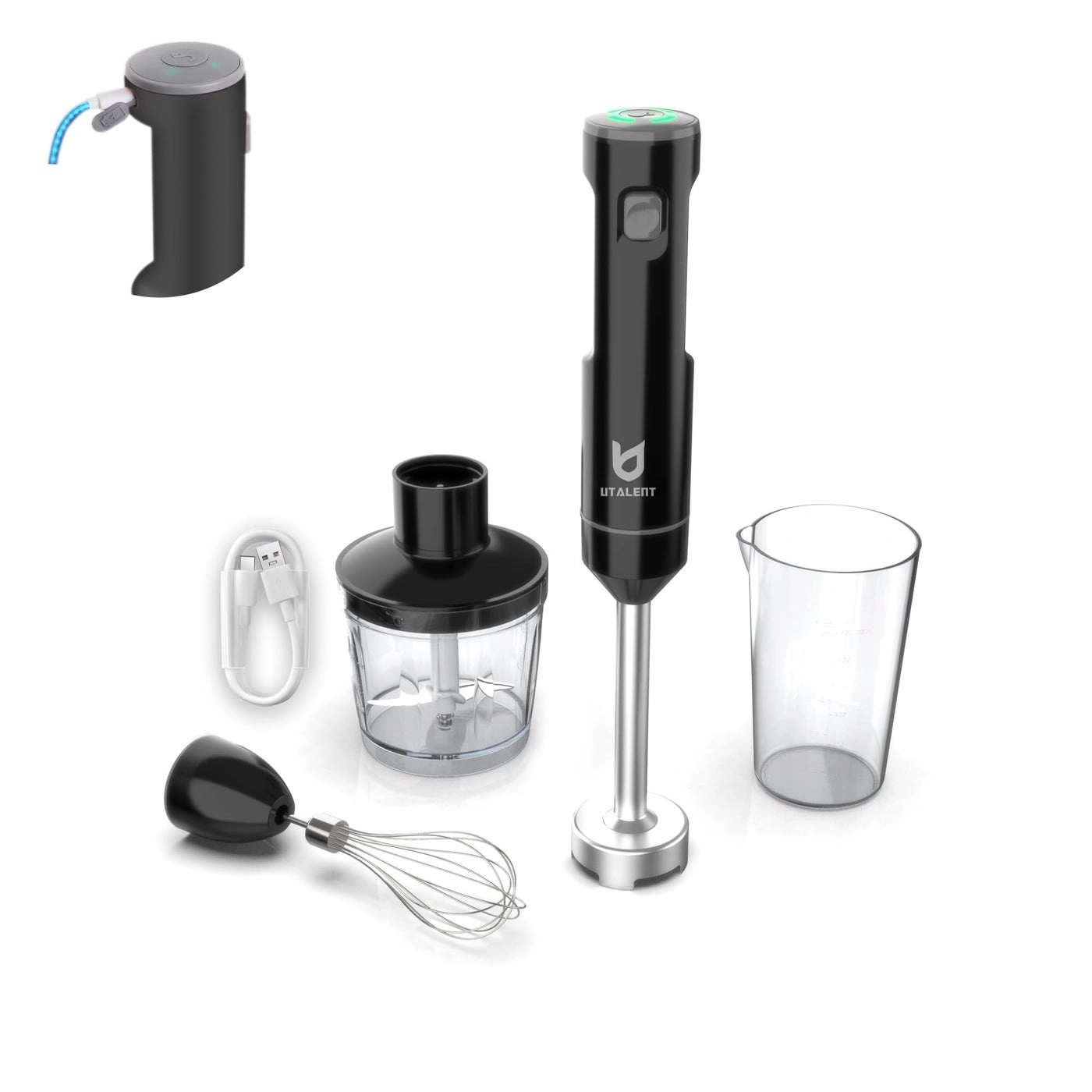 UTALENT Hand Blender - Variable Speed Rechargeable Immersion