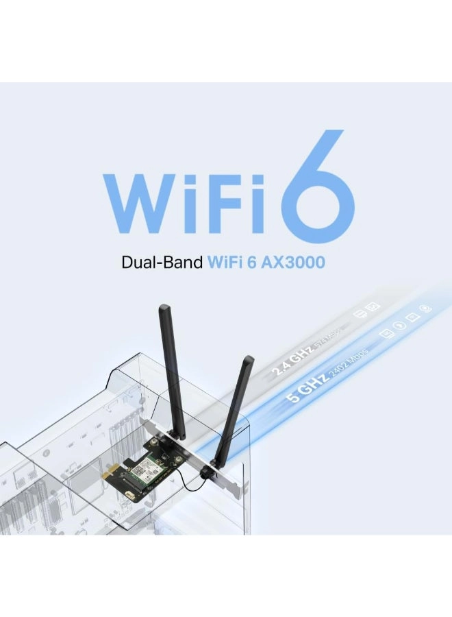 AX3000 - Dual-Band PCI Express WiFi 6