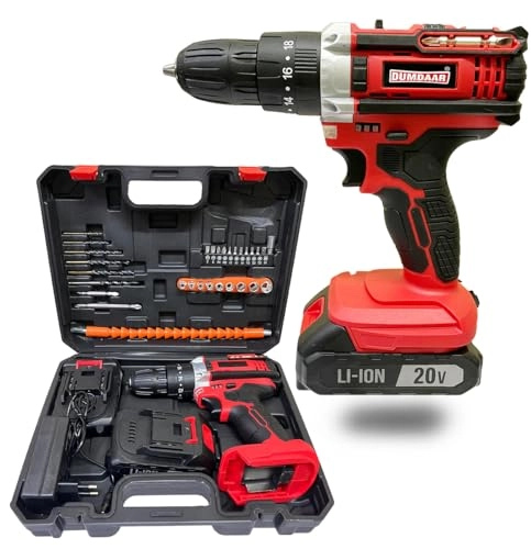 Dumdaar Cordless Impact Drill Driver - 20V 1500RPM Kit