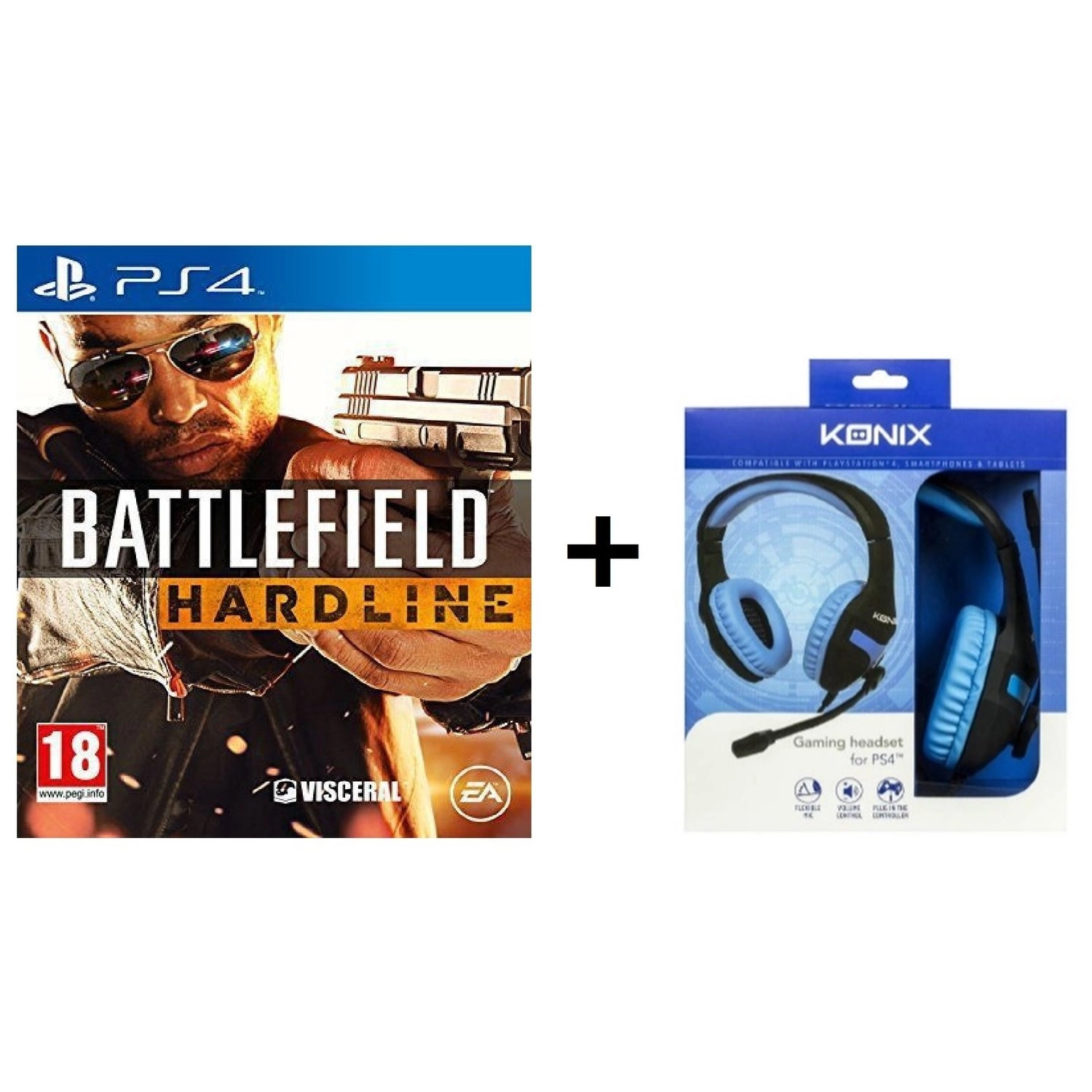 Electronic Arts Battlefield Hardline + PS4 Gaming Headset - PlayStation 4
