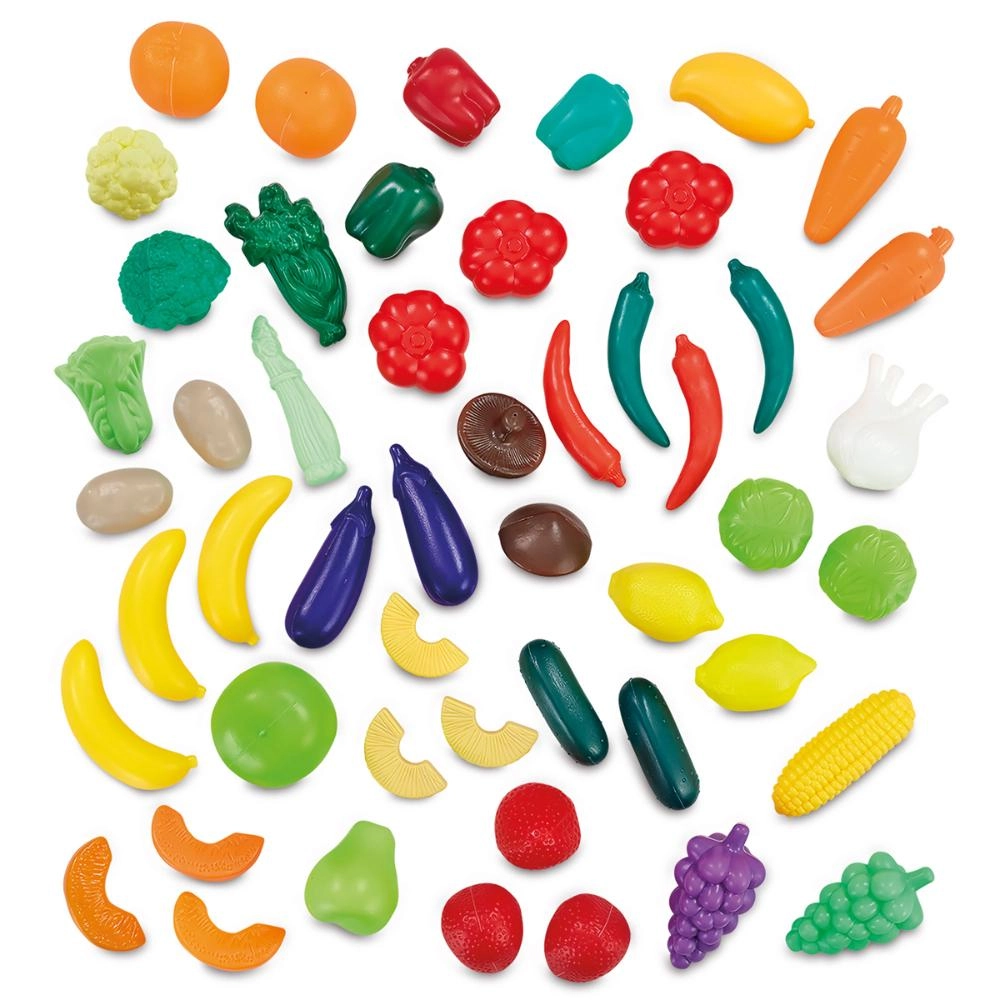 Busy Me Kitchen Fruit And Vegetable Food Playset - 50 pcs (527-315_13137_B)